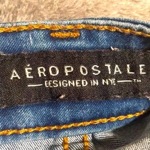 Vintage ripped blue jeans mid rise ankle jegging!!